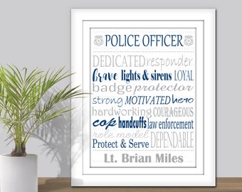 Police word art | Etsy