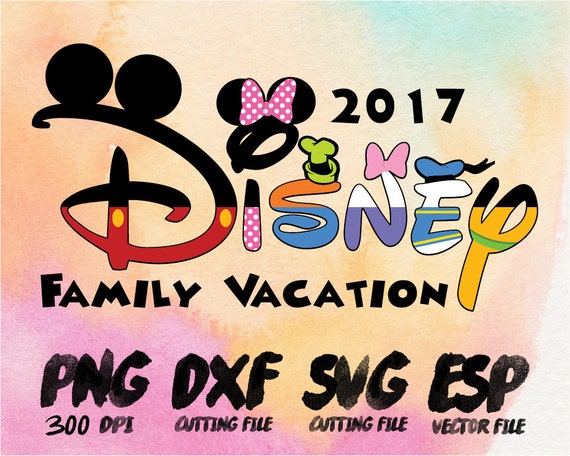 Download Disney family vacation Clipart SVG Cutting ESP Vectors