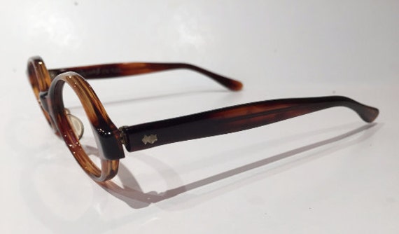 Vintage Round Tortoise Shell Eyeglasses New By Motownlostandfound 