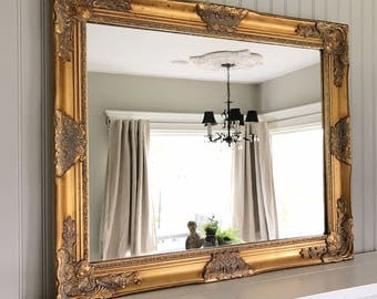 Gold Framed Bathroom Mirrors gold frame mirror | etsy Gold Framed Bathroom Mirrors gold frame mirror | etsy