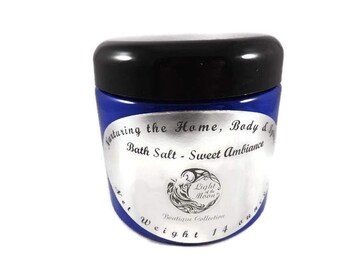 Bath Salt, Sweet Ambiance, Essential Oils, Natural, Spa, Relaxation, Bath Soak, Aromatherapy, Luxury Bath Salts, ,Therapeutic Bath Salts
