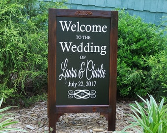 Wedding Signs Wood, Framed Chalkboard, Wedding Signs Rustic, Bridal Shower Decorations, Chalkboard Easel, Wedding Signs Chalkboard