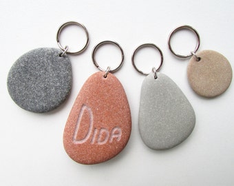 Personalised Dog Name Tag (engraved beach pebble)