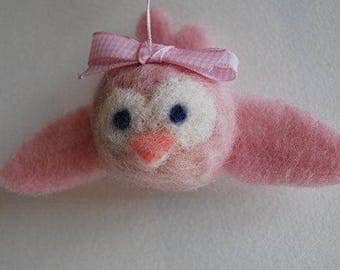 Mobilaria Baby Pink Bird Needle Felting Kit from De Witte Engel