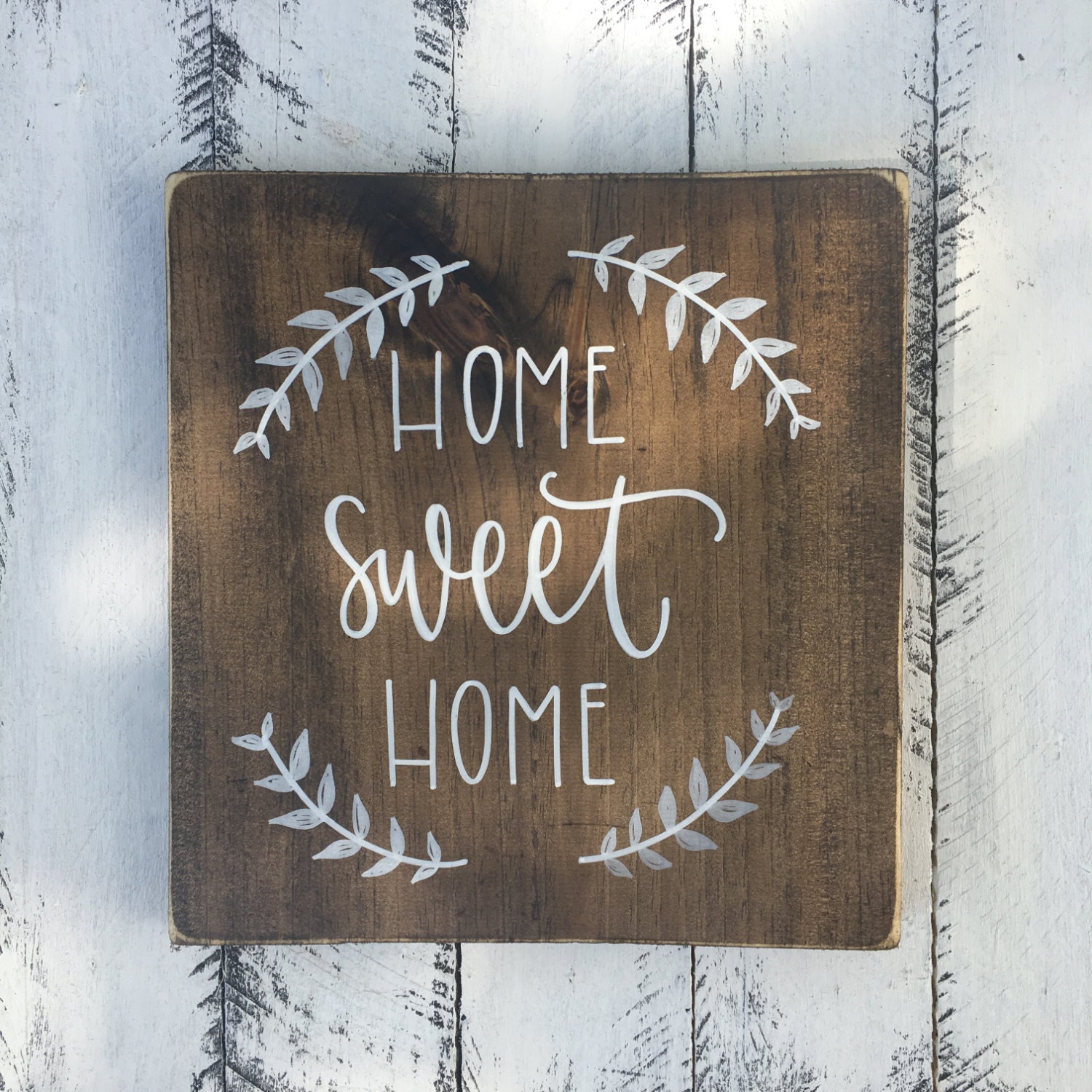 Home Sweet Home Wood Sign Custom Wood Sign Hand Painted