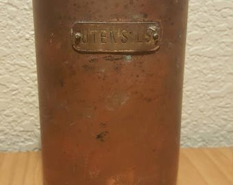 Antique Bronze Utensil Holder