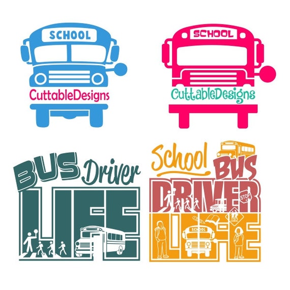 Download School Bus Driver Life Cuttable Design SVG DXF EPS use with