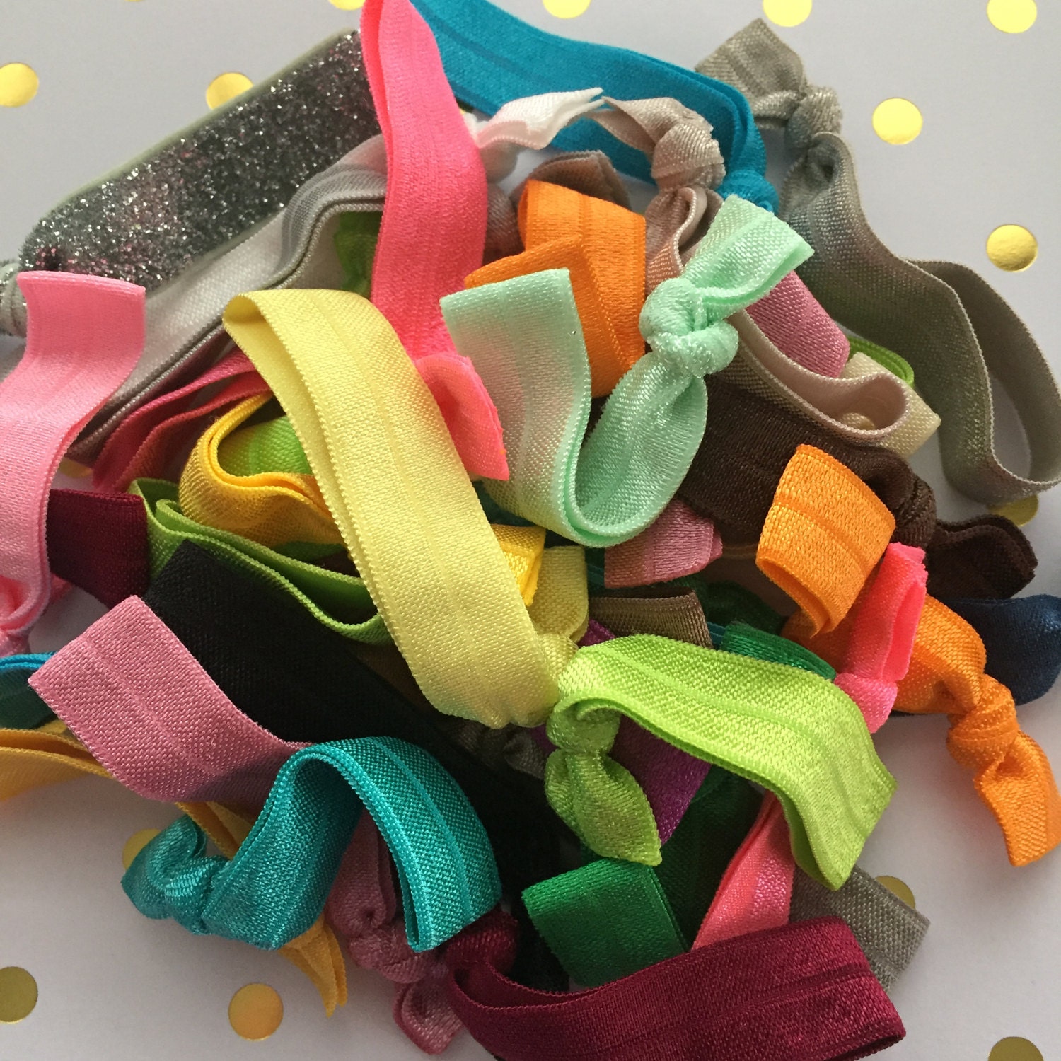 Elastic Hair Tie Grab Bag SOLID Elastic Hair Ties Hair Tie