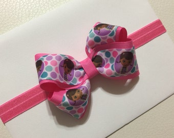 Doc Mcstuffins Headband Pink Baby Bow Headband Baby Headband Pink Headband Newborn Headband Doc Mcstuffins Boutique Bow