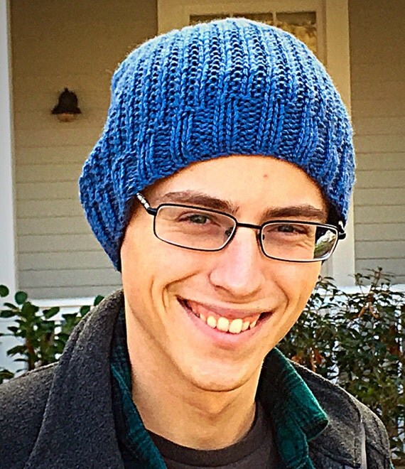 Men's knit ribbed slouchy beanie