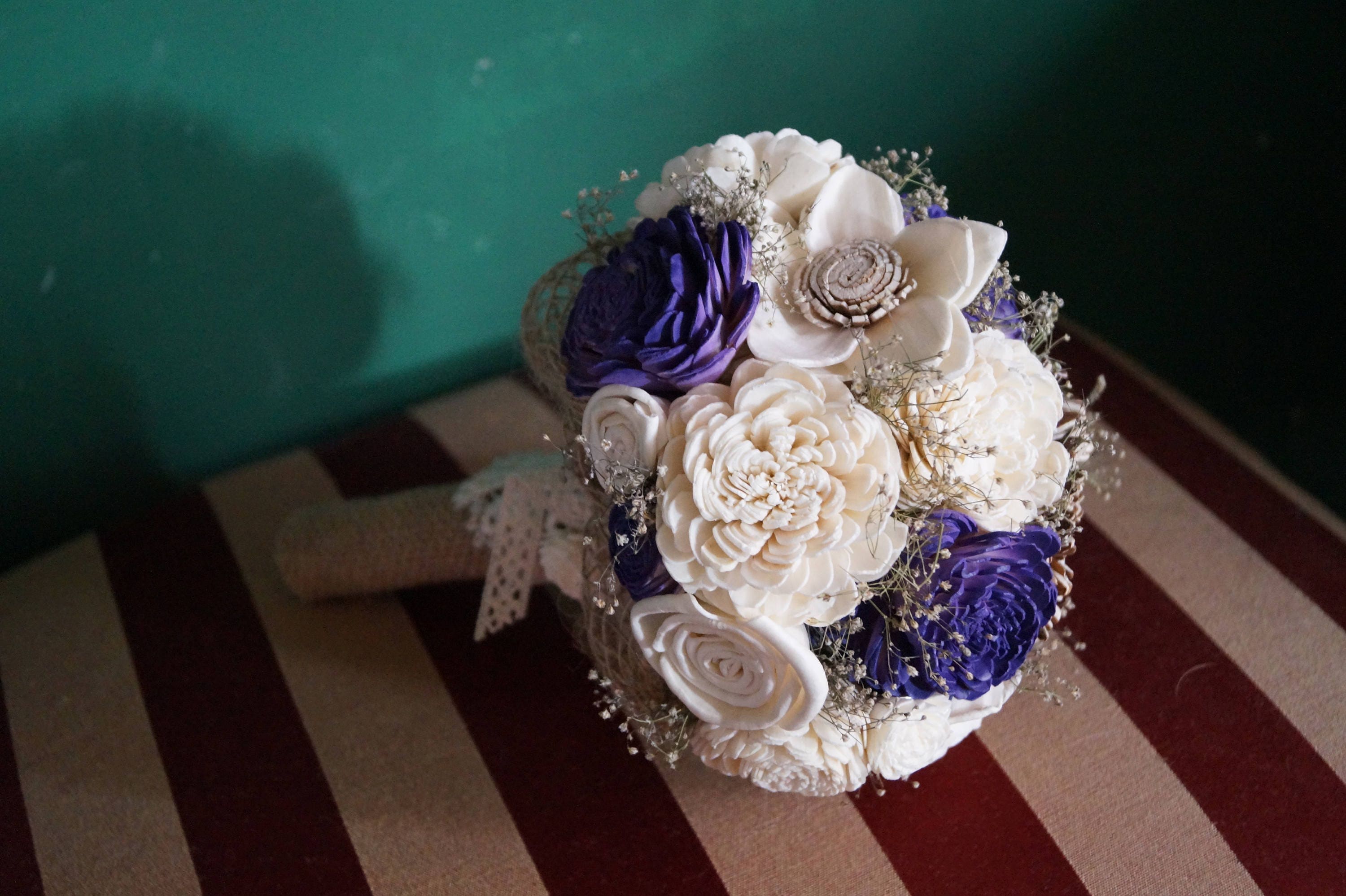 Lavender Rustic Bouquet Lavender Wedding Bouquet Bridal