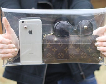Transparent Clear Envelope Clutch Purse