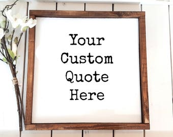 Custom Sign | Wood Sign | Framed Sign | Wood framed sign | Personalized Sign | Create your own sign | Custom Wood Sign | Sign | Home Sign