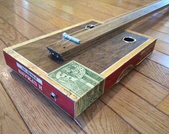 3 String Acoustic Electric Slide Cigar Box Guitar 2016-40