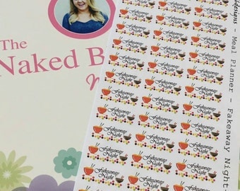 AJ6D421, Meal Planner Fakeaway Time, Planner Stickers
