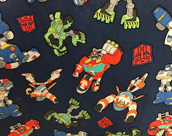Transformers Rescue Bots fabric, cartoon fabric, kids fabric, licensed fabric, Transfomers