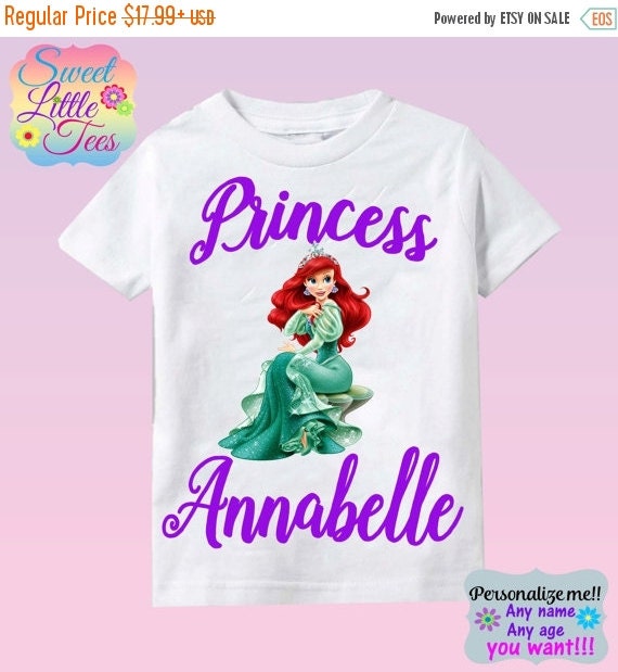 ariel mermaid birthday shirt