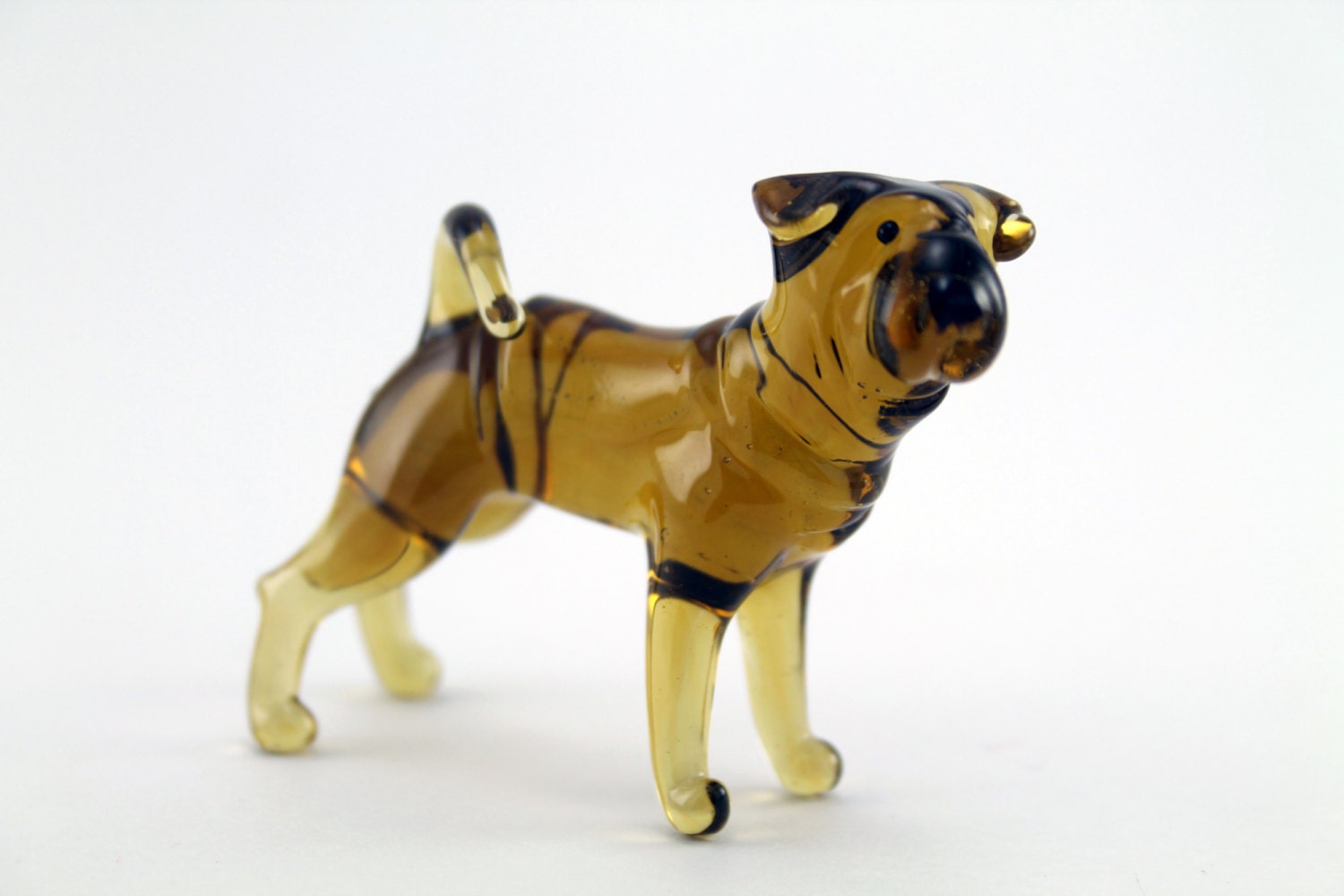 Download Color Glass Shar Pei Figurine.Chinese Fighting Dog Figurine