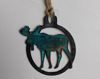 Patina Moose Ornament