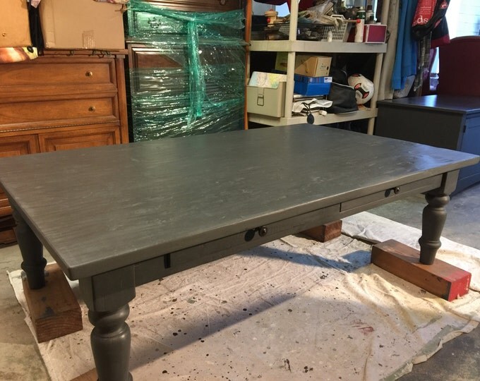 Chalk painted coffee table