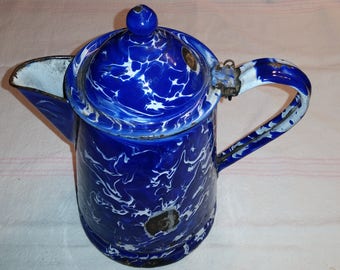 Splatterware Enamel Coffee Pot