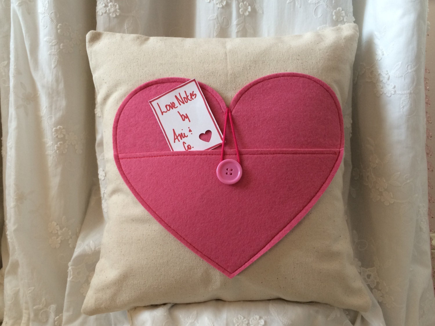 Canvas Love Note Pillow