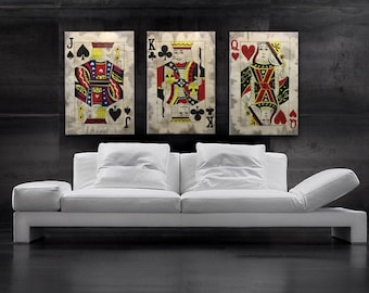Playing Cards painting Casino Poker Art 10 of Hearts game room