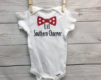 bow tie onesie, Baby boy onesies, southern charmer, Baby Boy Outfit, new baby onesie, baby shower gift, baby onesies, baby boy onesie