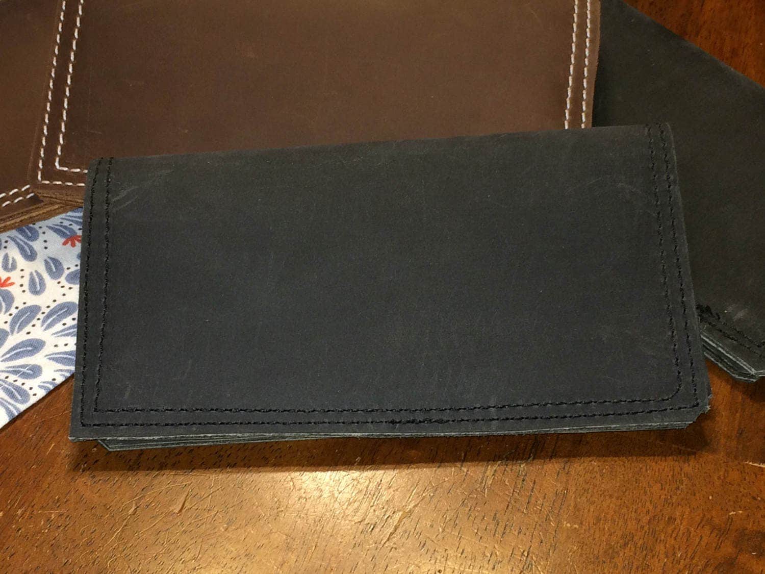 michigan leather checkbook cover
