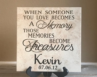 Remembrance Gift, Remembrance Tile, Remembrance Sign, Memorial, Loss of Family, Loss of Pet, Loss of Mother, Loss of Baby, Loss of Father