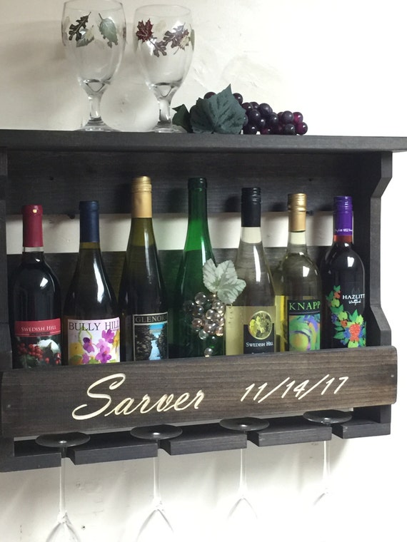 Personalized wine rack engraved wine rack.Engraved