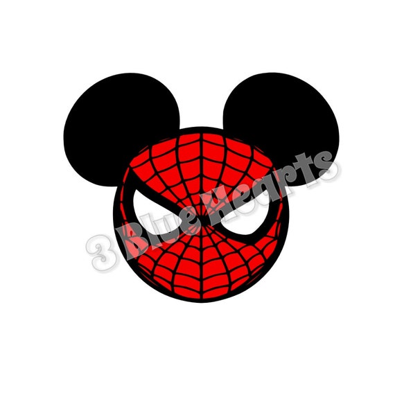 Spiderman Mickey Head Spiderman SVG dxf pdf Studio Disney