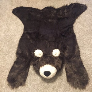 plush bear rug