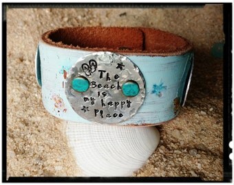 Lisa Devlin Designs Pelican Leather Cuff main image 1