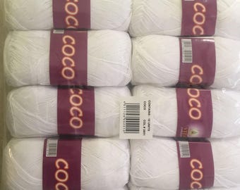 100% Mercerized cotton yarn COCO 50gr 240m Vita Cotton Yarn knitting Crochet thread
