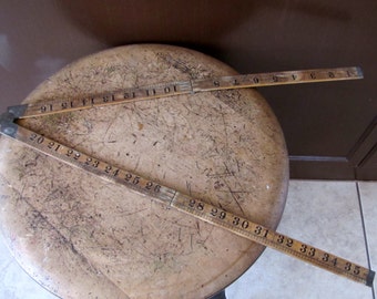 Vintage Rabone Box wood Folding Ruler, Antique Folding Ruler, England Ruler, Compact Ruler, Measuring Stick, 3 Feet Folding Ruler