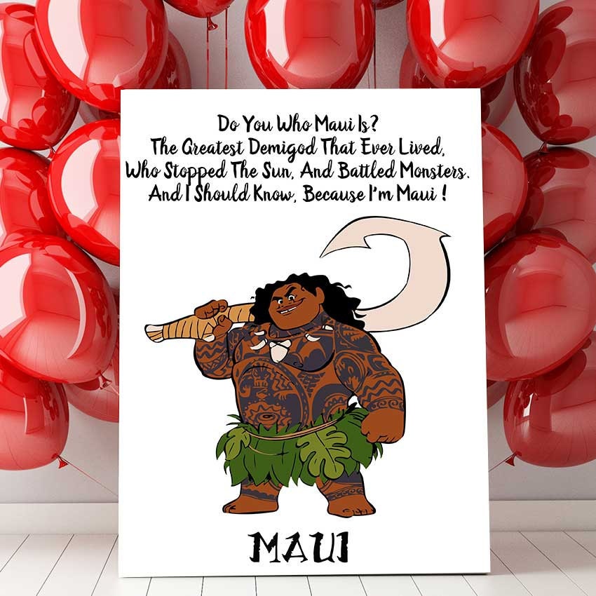 Maui Print Quote Maui Moana Movie Printable Disney Quote