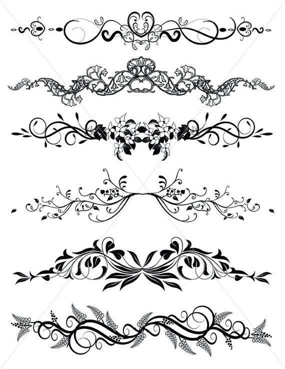 Download Flourishes SVG Dividers Lines Ornamental Borders Scalabe