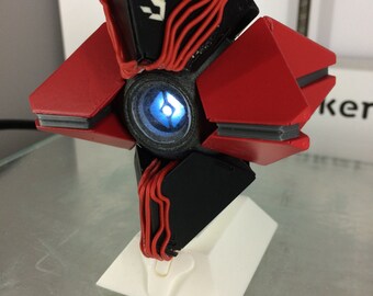 Destiny ghost amalgam shell. Small modular toy and led eye.