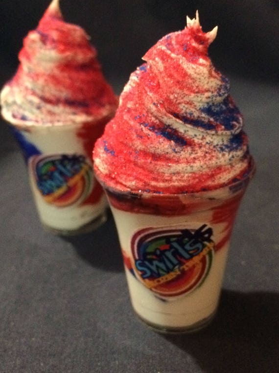 Lot82 Pair of Swirled ice cream Drinks/Sundaes/Shakes for