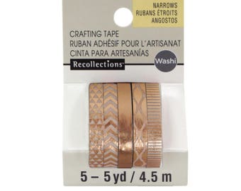 Rose Gold Foil Narrow Washi Tapes By Recollections™