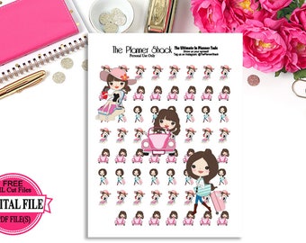 Vacation // Travel // Road Trip // Printable // Planner Printables // Kawaii // Brunette