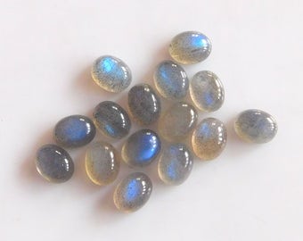 30.90 Ct 15 Ps Loose Labradorite Cabochon Lot Natural Labradorite Oval Cab Loose Gemstone Oval 7X9 MM Wholsale Lot Oval Labradorite Lot E320