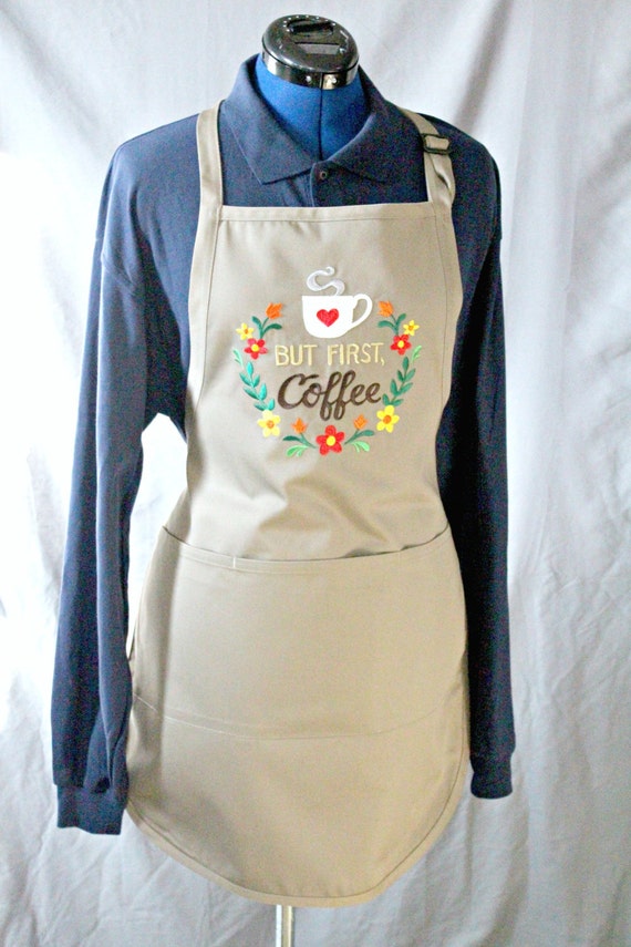 But First Coffee Design Kitchen Apron Chef Apron Stylish   Il 570xN.1117901804 1ao8 