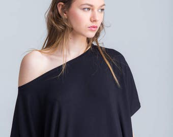 Black Maxi Dress \ FREE Shipping \ CUSTOM MADE \ Oversized Dress \ Infinity Dress \ Plus Size Dress \ Party Dress