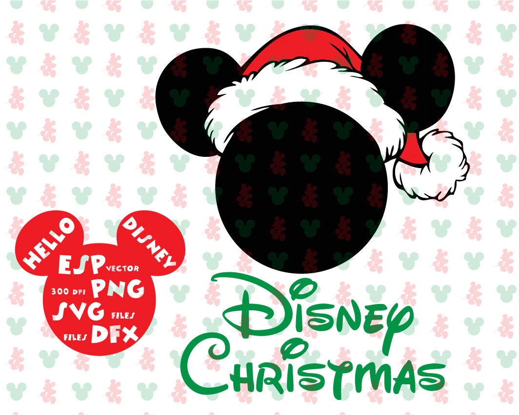Download Disney Mickey head Santa Claus Christmas Clipart - Cut ...