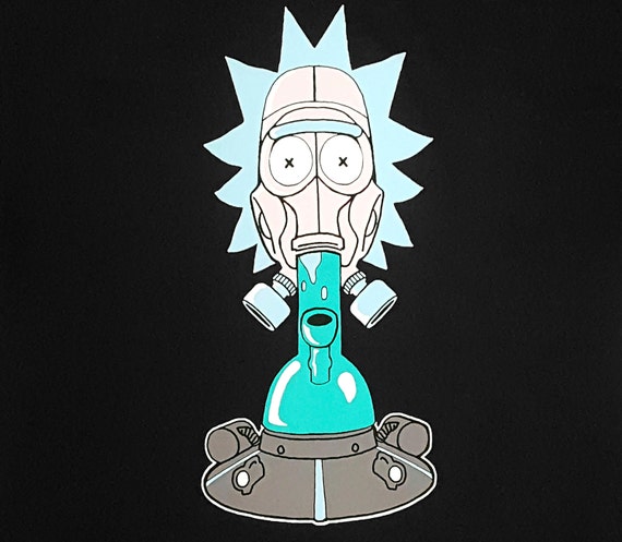 Rick and Morty Gas Mask Bong t-shirt/ Rick and Morty shirt/