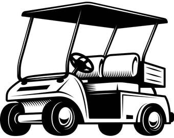 Download Golf cart clip art | Etsy