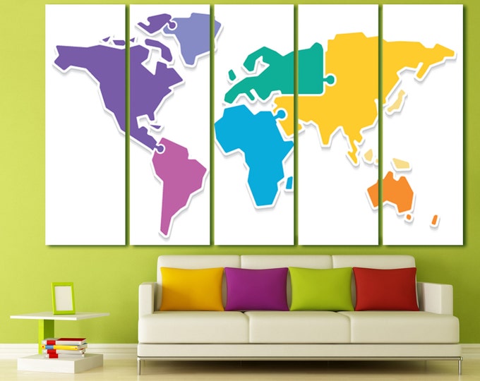 Extra large world map print, abstract world map, decorative wall map, huge wall map for home and office decoration, custom world map print