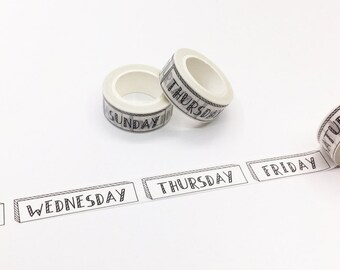 Weeks Washi Tape - Planner/Journal/Travel Notes Series